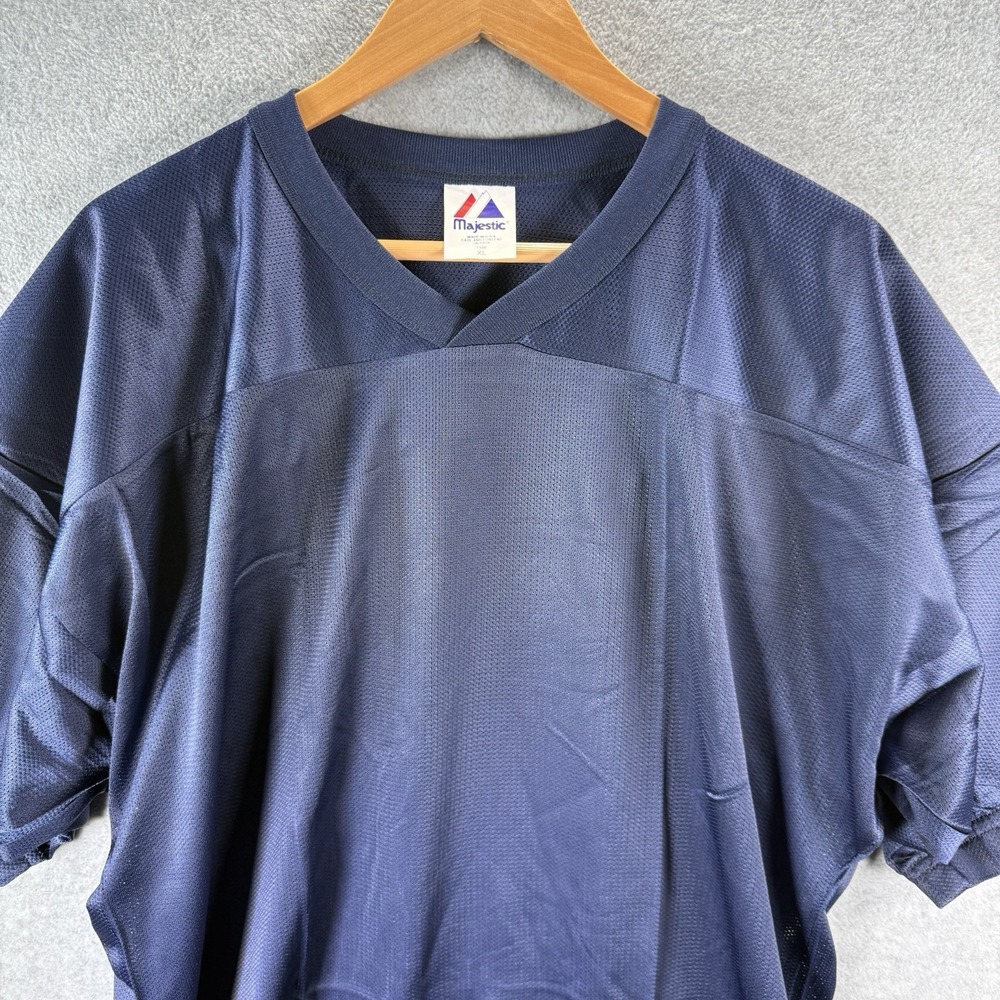 Vintage Majestic Men's‎ Blue Athletic Mesh Practice Football Jersey Size XL USA - Picture 3 of 11